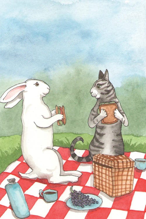 Picnic With Cat by Nakisha VanderHoeven wall art