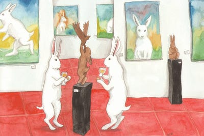 Art Gallery Opening by Nakisha VanderHoeven framed canvas print