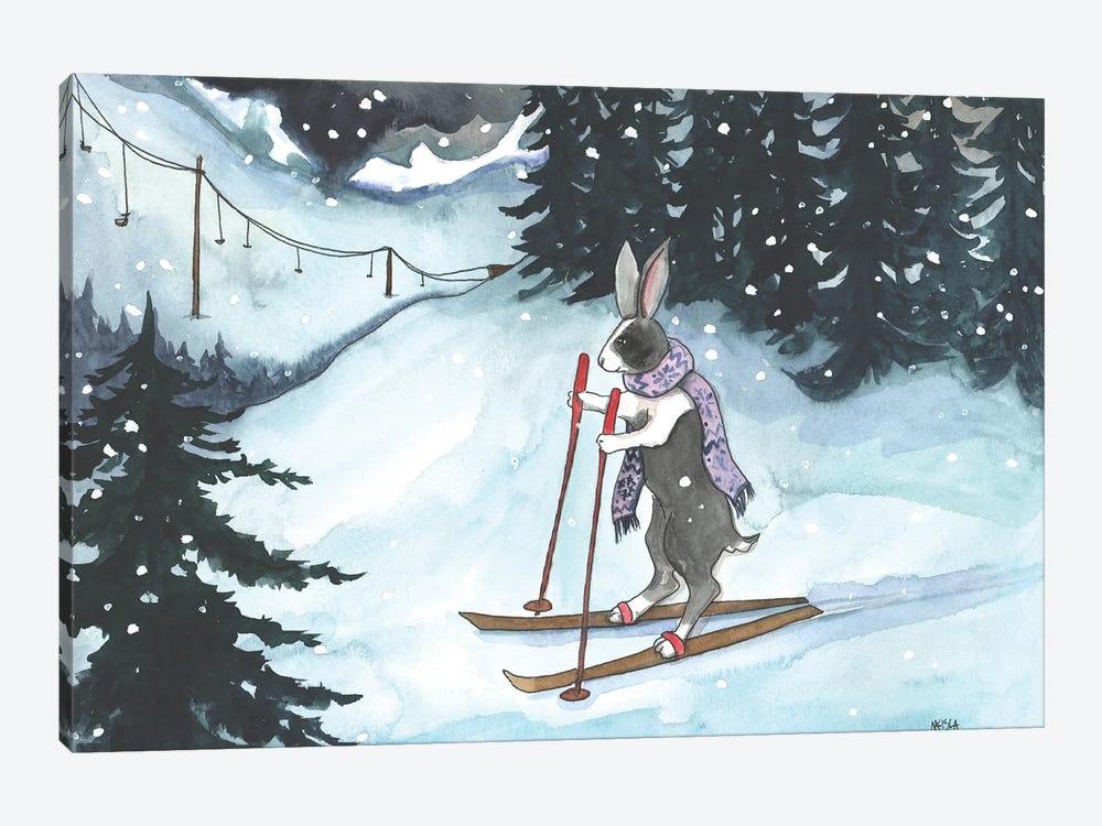 Ski Bunny by Nakisha VanderHoeven 1-piece Art Print