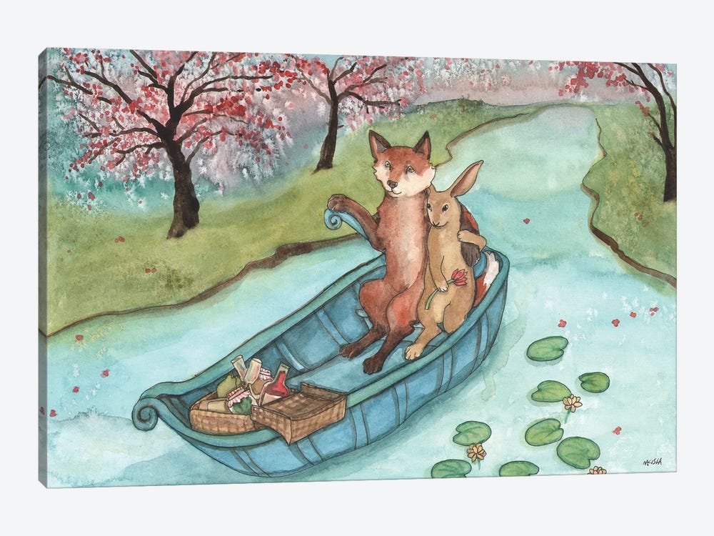 Spring Boat Ride by Nakisha VanderHoeven 1-piece Canvas Art