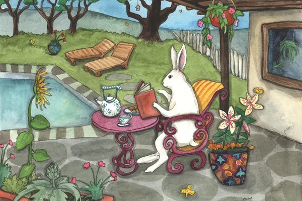 Rabbits: Summer Morning In The Country by Nakisha VanderHoeven