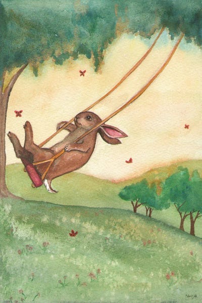 Rabbits: Summer Swing by Nakisha VanderHoeven