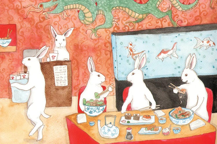Sushi And Noodles by Nakisha VanderHoeven wall art