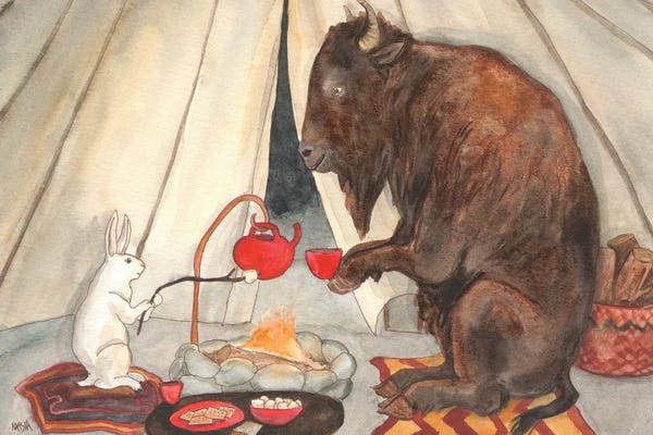Bison & Buffaloes: Tea With Buffalo by Nakisha VanderHoeven