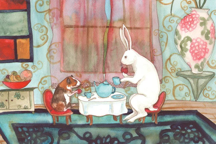Tea With Guinea Pig by Nakisha VanderHoeven wall art
