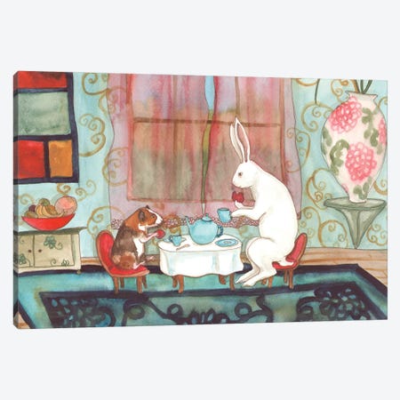 Tea With Guinea Pig Canvas Print #NVH88} by Nakisha VanderHoeven Canvas Print