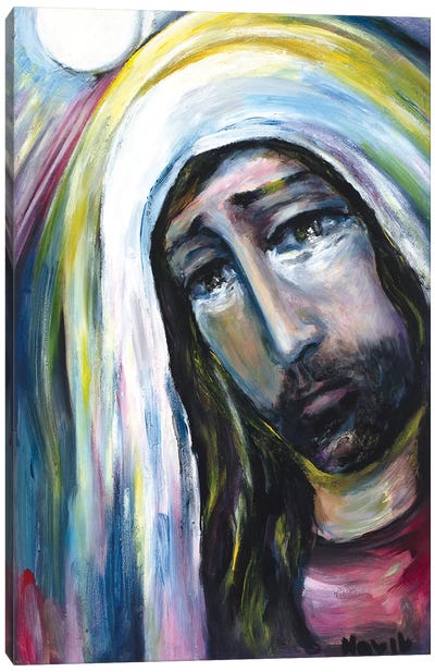 Moon And Lord Canvas Art Print - Jesus Christ