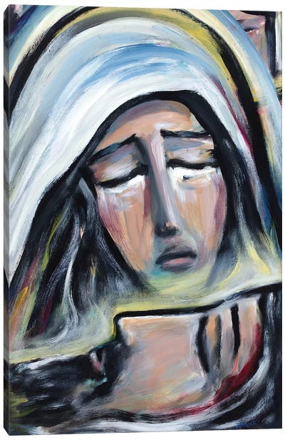 Mourning Canvas Art Print - Virgin Mary