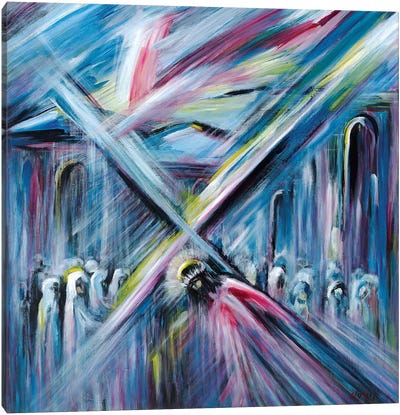 Bearing Cross Canvas Art Print - Christian Art