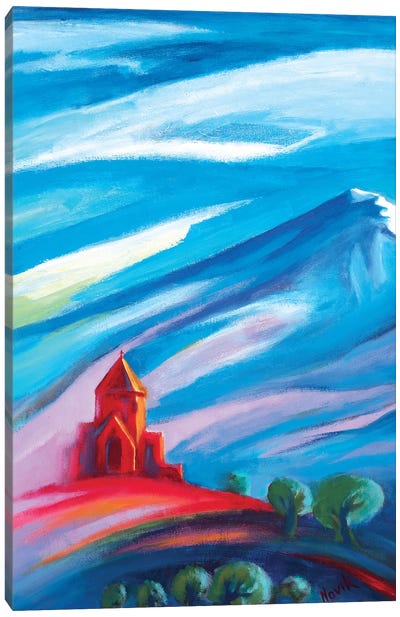 Red Church I Canvas Art Print - Novik