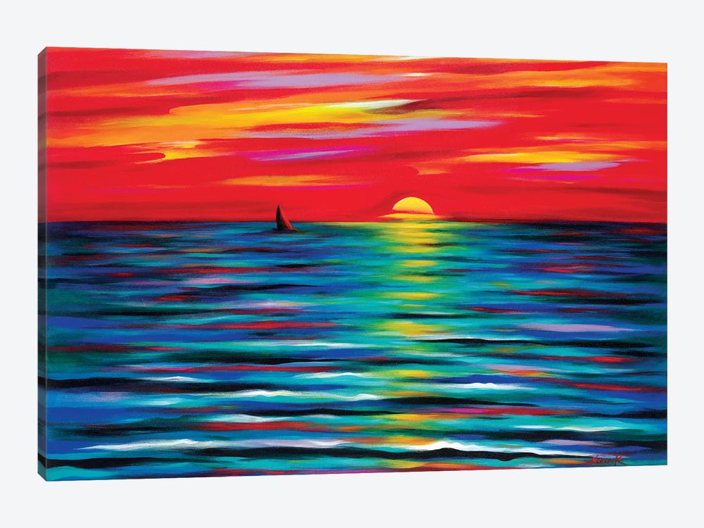 Red Sunset by Novik 1-piece Canvas Art Print