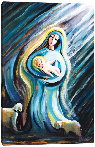 The Birth Of The Savior Canvas Art Print - Virgin Mary