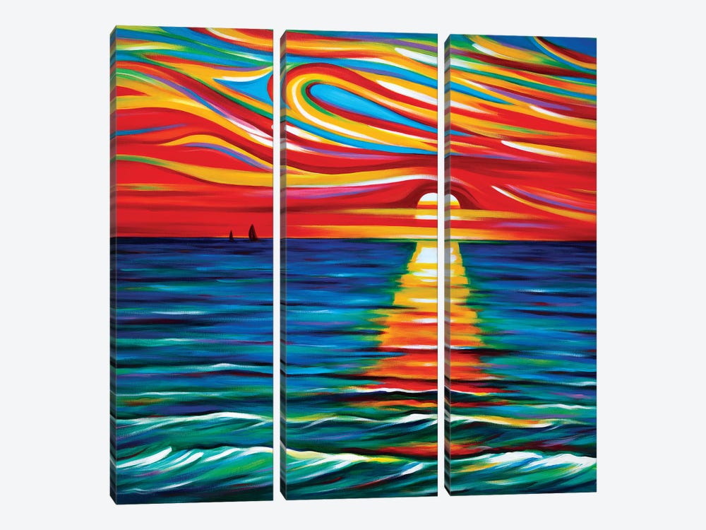 The Gift Of Sunset by Novik 3-piece Canvas Art