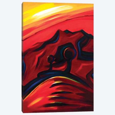 Red In The Desert Canvas Print #NVK219} by Novik Art Print