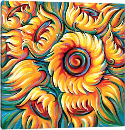 Children Of The Sun Canvas Art Print - Sunflower Art