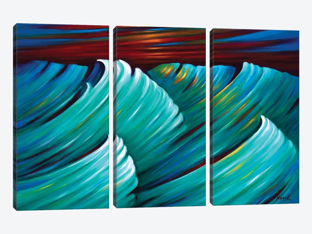 Very First Storm by Novik 3-piece Canvas Wall Art