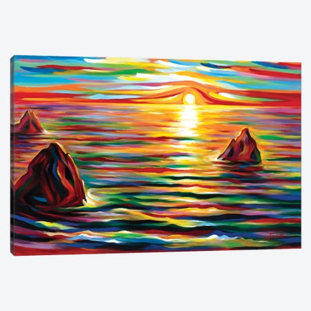 Sunset for Three Canvas Print #NVK250} by Novik Canvas Art Print