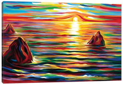 Sunset for Three Canvas Art Print - Novik