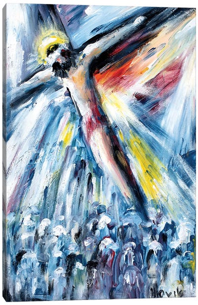 Crucifixion Canvas Art Print - Religious Figure Art