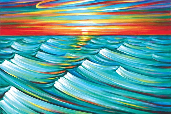 Ocean Sunrises & Sunsets: Evening Waves by Novik