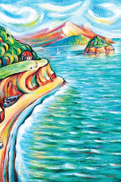 Large Coastal Art - Canvas Prints: Life On The Islands by Novik