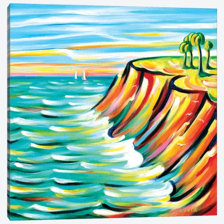 Looking At The Sea Canvas Print #NVK95} by Novik Canvas Wall Art