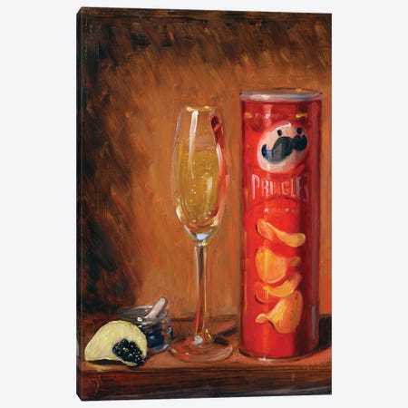 Pringles, Caviar, Champagne Canvas Print #NVR13} by Noah Verrier Canvas Wall Art