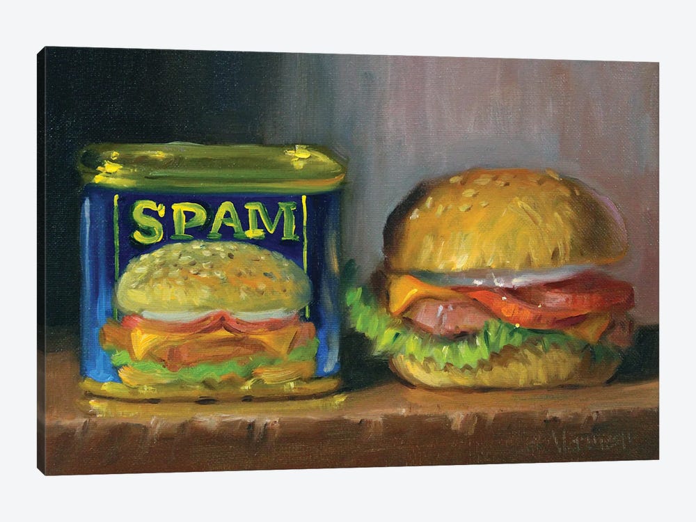 Spam Burger by Noah Verrier 1-piece Canvas Art Print