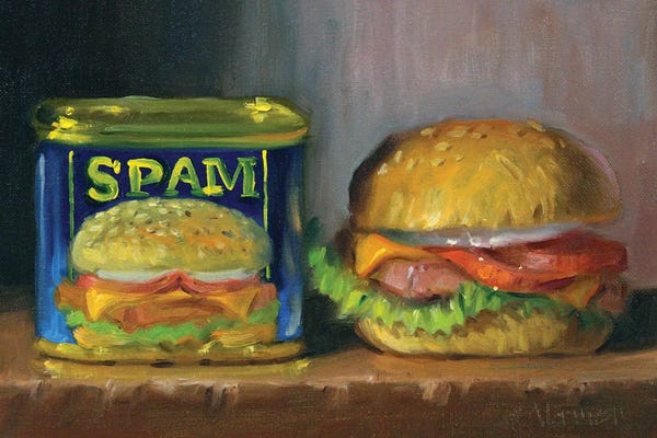 Foodie: Spam Burger by Noah Verrier