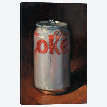 Diet Coke Canvas Print #NVR2} by Noah Verrier Art Print