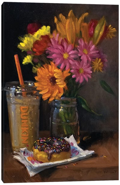 Dunkin Run Canvas Art Print - Drink & Beverage Art