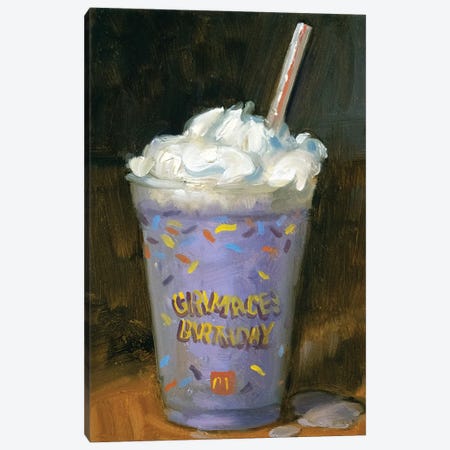 Grimace's Birthday Shake Canvas Print #NVR5} by Noah Verrier Canvas Artwork