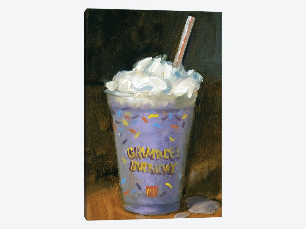 Grimace's Birthday Shake by Noah Verrier 1-piece Canvas Wall Art