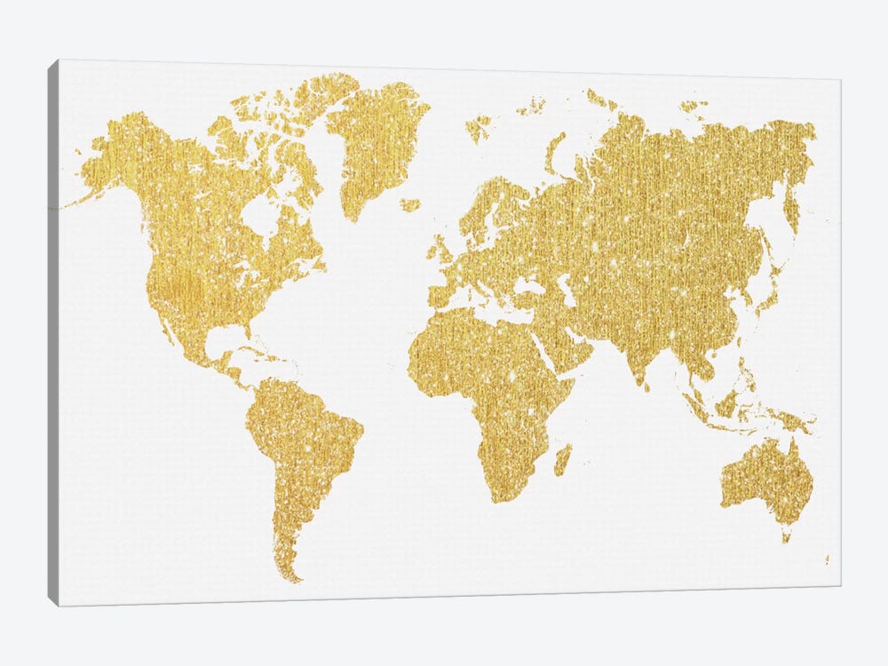 Gold Map by Natasha Wescoat 1-piece Canvas Art