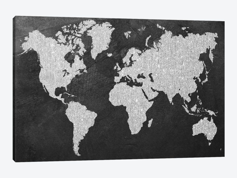 Grey Map by Natasha Wescoat 1-piece Canvas Art