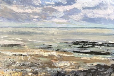 Cloudy May Beach by Nikki Wheeler art print