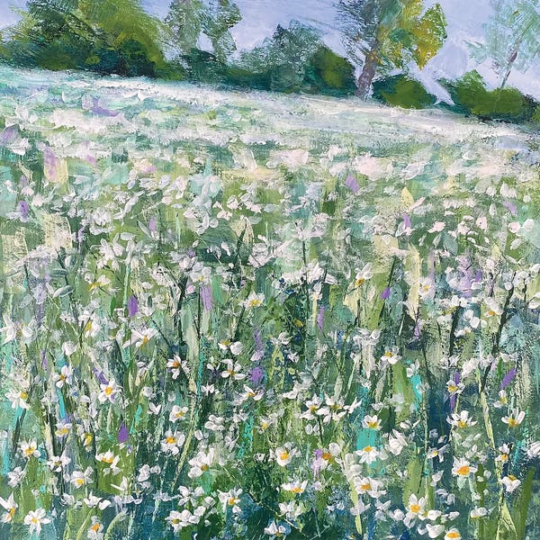 Wildflowers: Distant Trees And Daisies by Nikki Wheeler