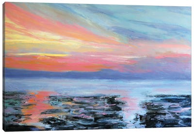 North Sea Sunset Canvas Art Print