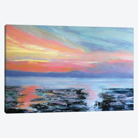 North Sea Sunset Canvas Print #NWL20} by Nikki Wheeler Canvas Art