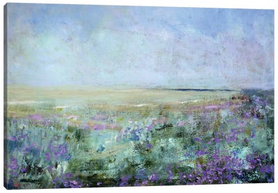 Soft Valerian Beach Canvas Art Print - Tranquil Gardens