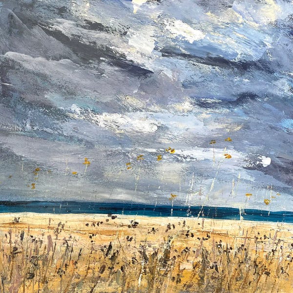 Nikki Wheeler: Storm Clouds Over The Beach by Nikki Wheeler