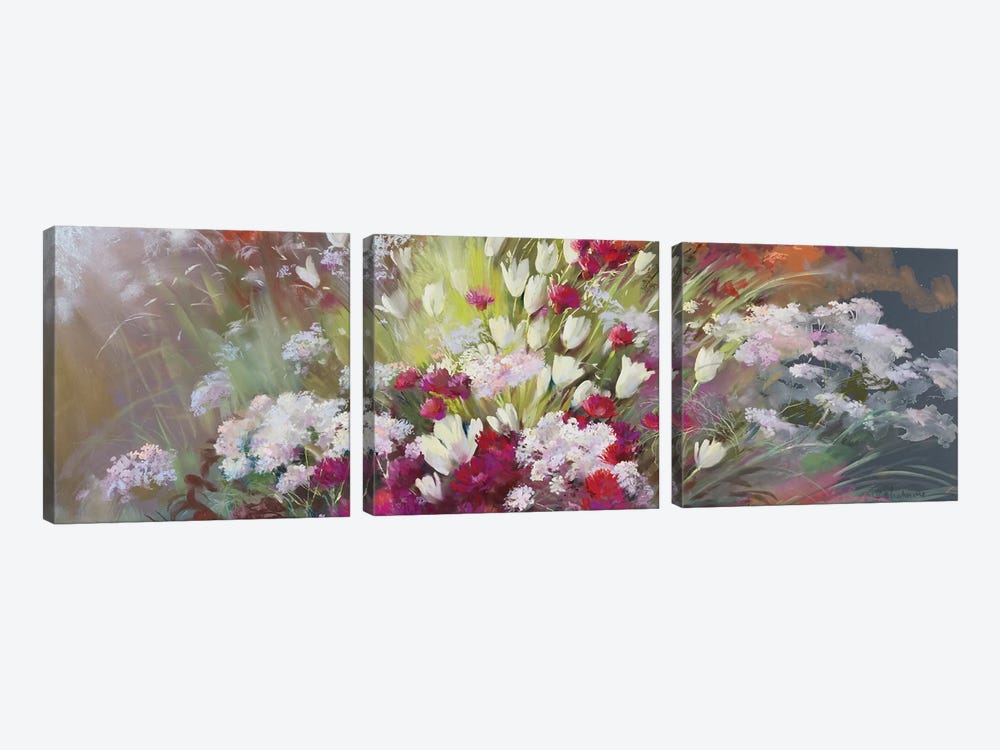 Garden Of Senses - Soft Touch by Nel Whatmore 3-piece Canvas Wall Art