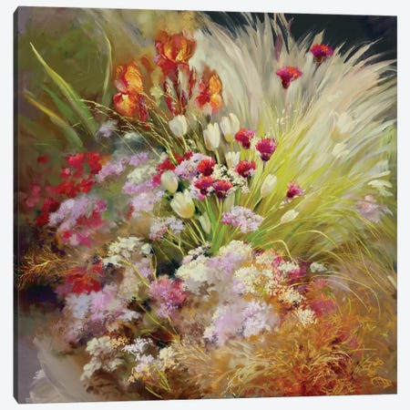 Garden Of The Senses Canvas Print #NWM102} by Nel Whatmore Art Print