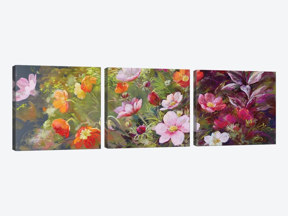 The Cut Flower Garden - Sunshine by Nel Whatmore 3-piece Canvas Wall Art