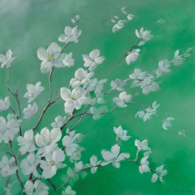 Beauty Of The Blossom Green by Nel Whatmore multi panel art