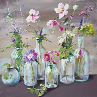 Bottles Beauties by Nel Whatmore canvas print