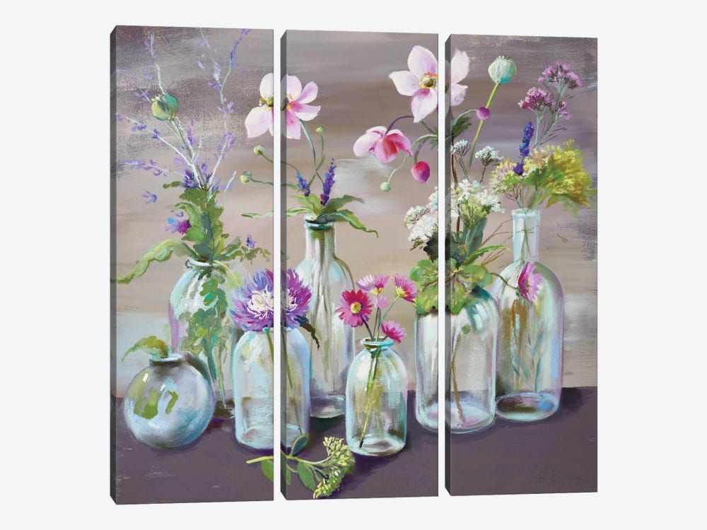 Bottles Beauties by Nel Whatmore 3-piece Canvas Artwork
