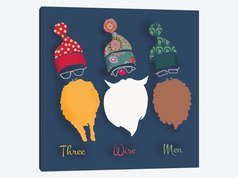 Three Wise Men-Different Beards by Nel Whatmore 1-piece Canvas Artwork