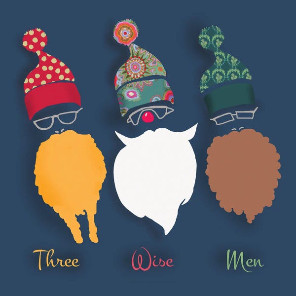 Nel Whatmore: Three Wise Men-Different Beards by Nel Whatmore