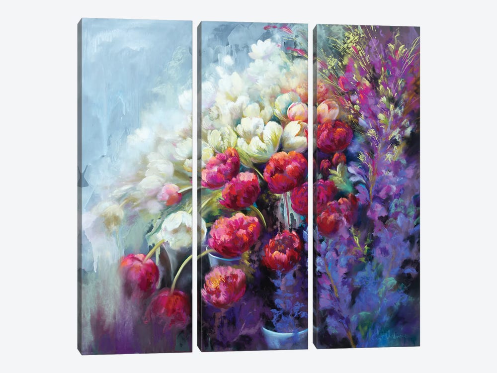 Fabulous Florist by Nel Whatmore 3-piece Canvas Print